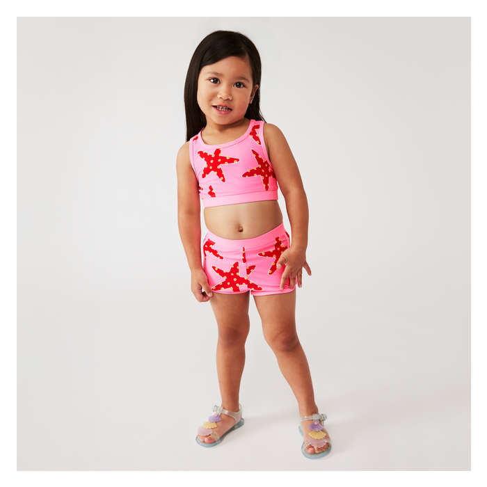 Toddler Girls' 2-Piece Sporty Swim Set